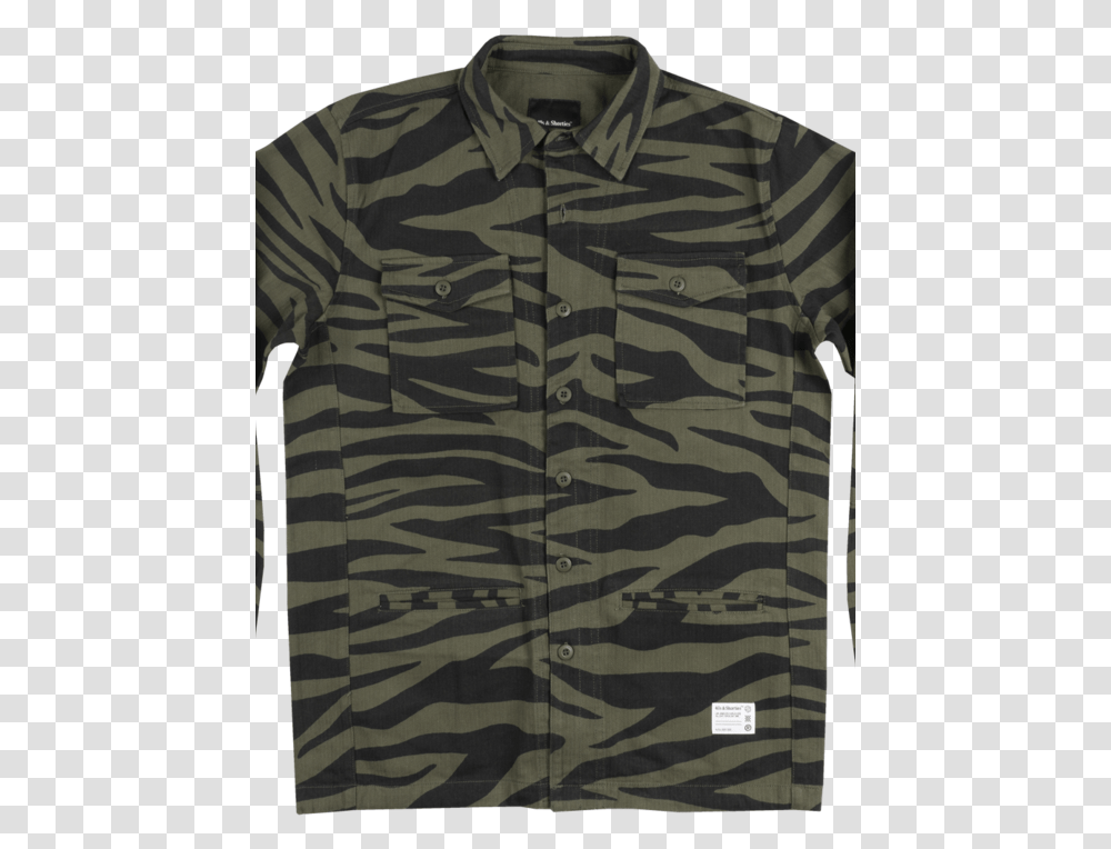 Amp Shorties Bravo Tiger Camo Jacket Mens Fashion Active Shirt, Apparel, Military, Military Uniform Transparent Png