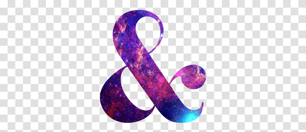 Ampersand Galaxy In White Background Ampersand Galaxy, Alphabet, Text, Light, Purple Transparent Png