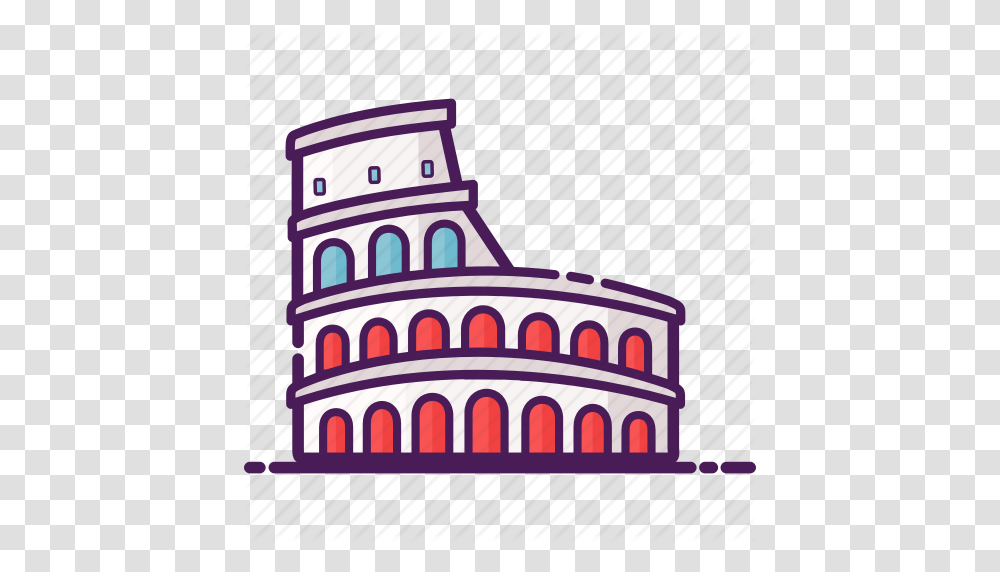 Amphitheathre Architecture Colosseum Italy Landmark Rome Icon, Poster, Advertisement, Building, Spire Transparent Png