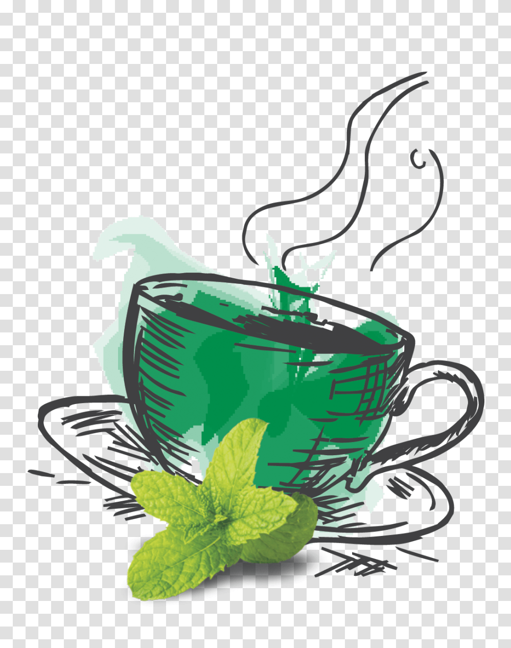 Amratam Spearmint Green Tea, Pottery, Vase, Jar, Plant Transparent Png