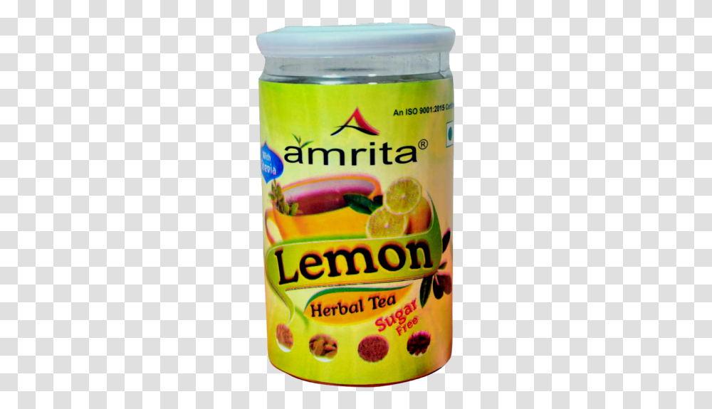 Amrita Lemon Tea With Stevia Herbal Tea Amrita Lemon Tea, Tin, Can, Beverage, Drink Transparent Png