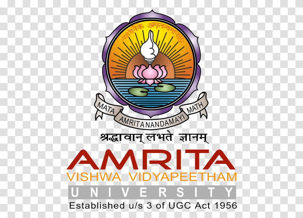 Amrita University Logo, Poster, Advertisement, Label Transparent Png