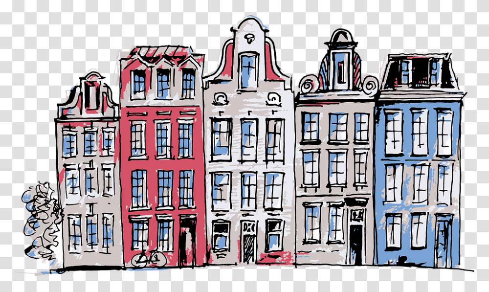 Amsterdam Netherlands Houses Amsterdam, Mansion, Housing, Building, Condo Transparent Png