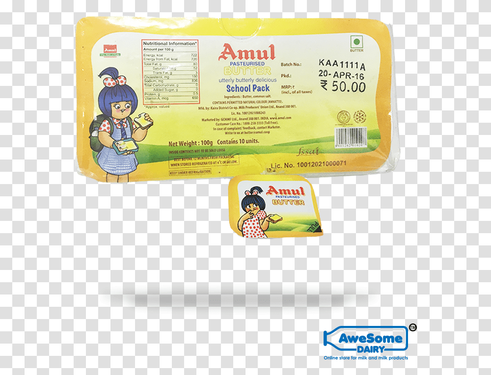 Amul Is The Leading Brand In India For Its Food Products Amul Butter 100g Price, Id Cards, Document, Person Transparent Png