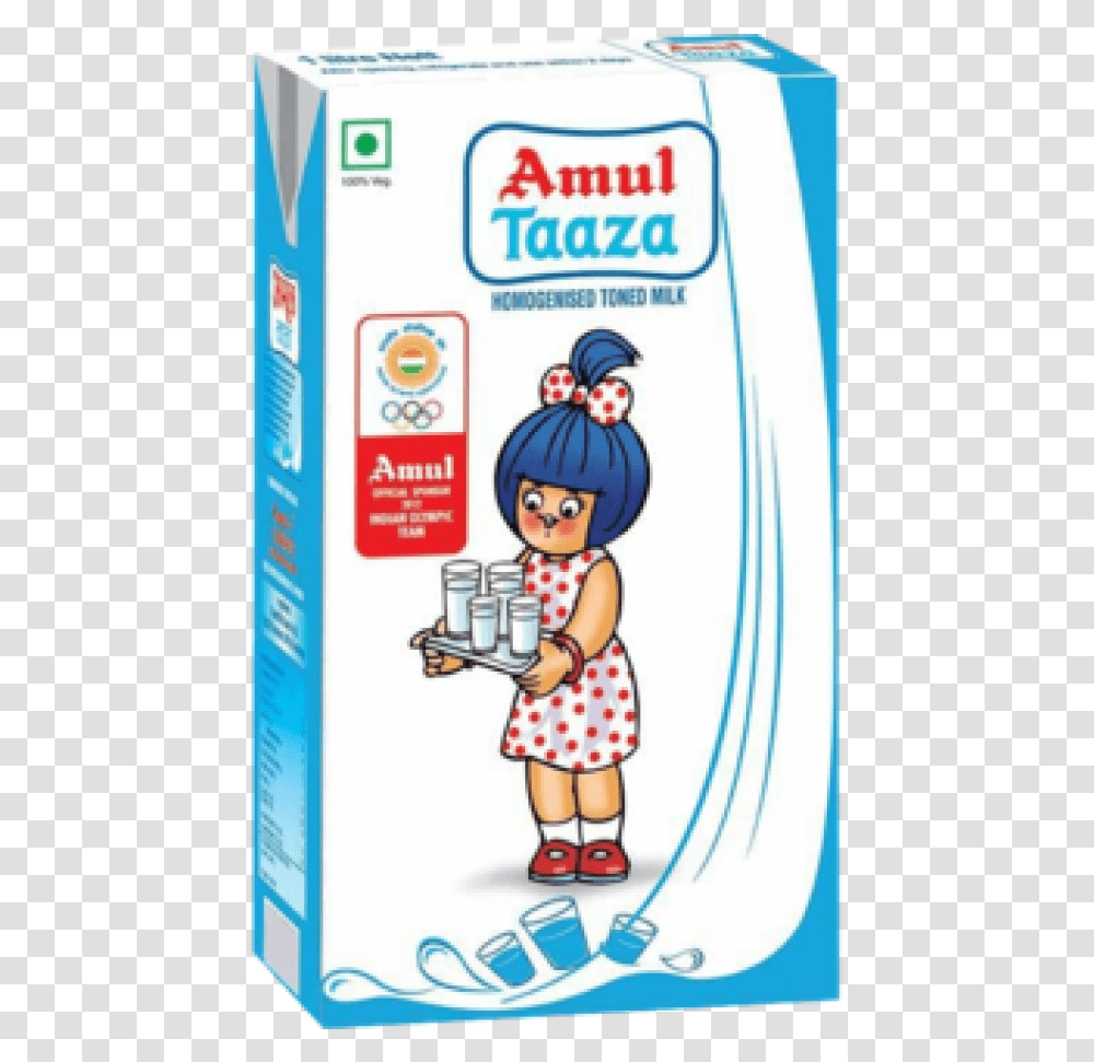 Amul Taaza Tetra Pack, Person, Human, Food, Toothpaste Transparent Png