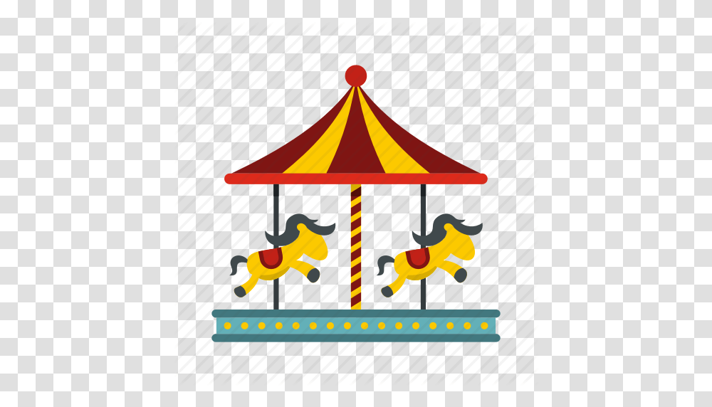 Amusement Carnival Carousel Circus Horse Park Round Icon, Amusement Park, Theme Park Transparent Png
