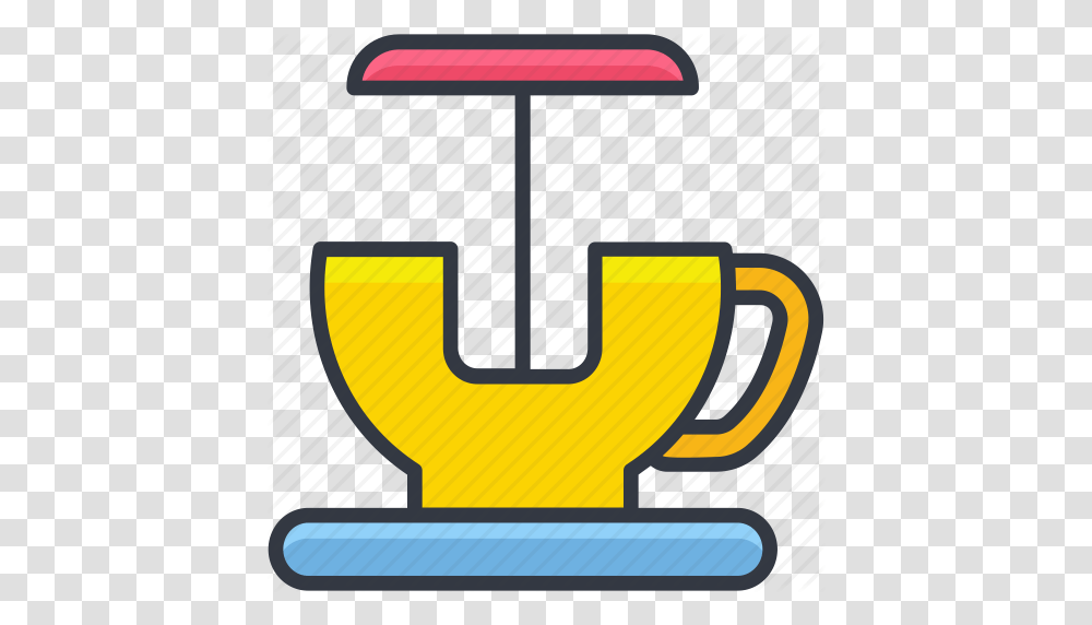 Amusement Park Cup Ride Mad Tea Party Spinning Cup Ride Teacup Transparent Png