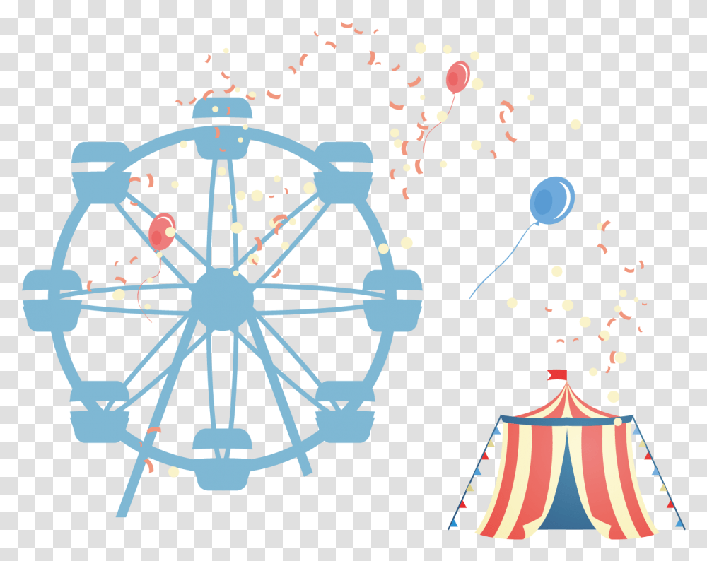 Amusement Park Euclidean Vector Roller Coaster Ferris Ferris Wheel, Chandelier, Lamp, Leisure Activities, Crowd Transparent Png