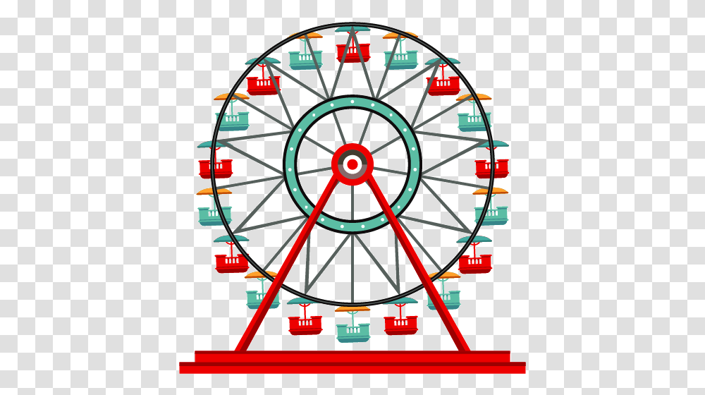 Amusement Park Gifs Gif Abyss, Ferris Wheel, Construction Crane, Bow, Theme Park Transparent Png