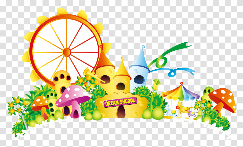 Amusement Park Image Cartoon Background Transparent Png