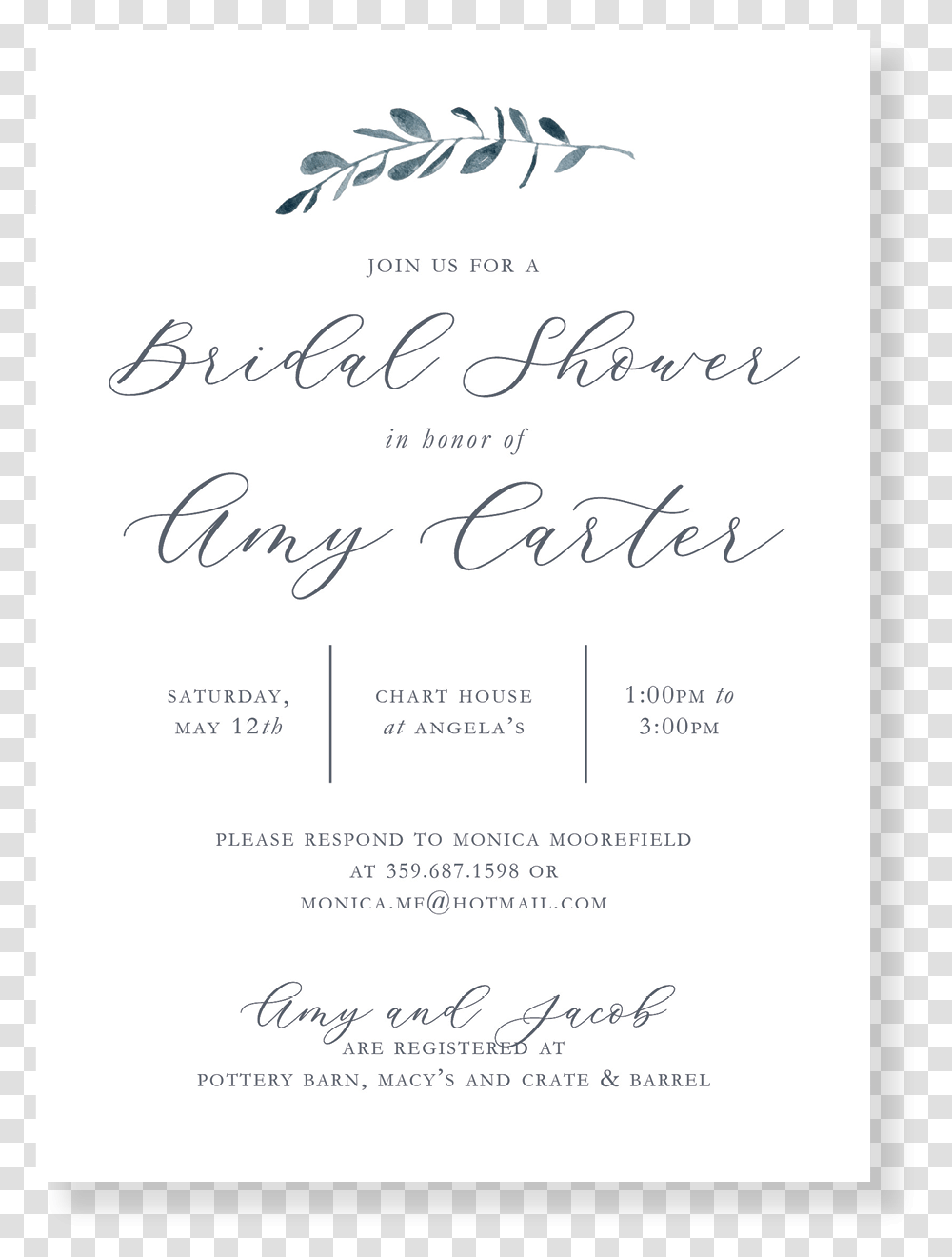Amy Bridal Shower Invitation, Letter, Handwriting, Calligraphy Transparent Png