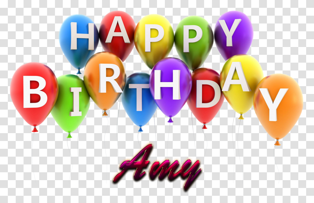 Amy Happy Birthday Balloons Name Happy Birthday Amy Balloons Transparent Png