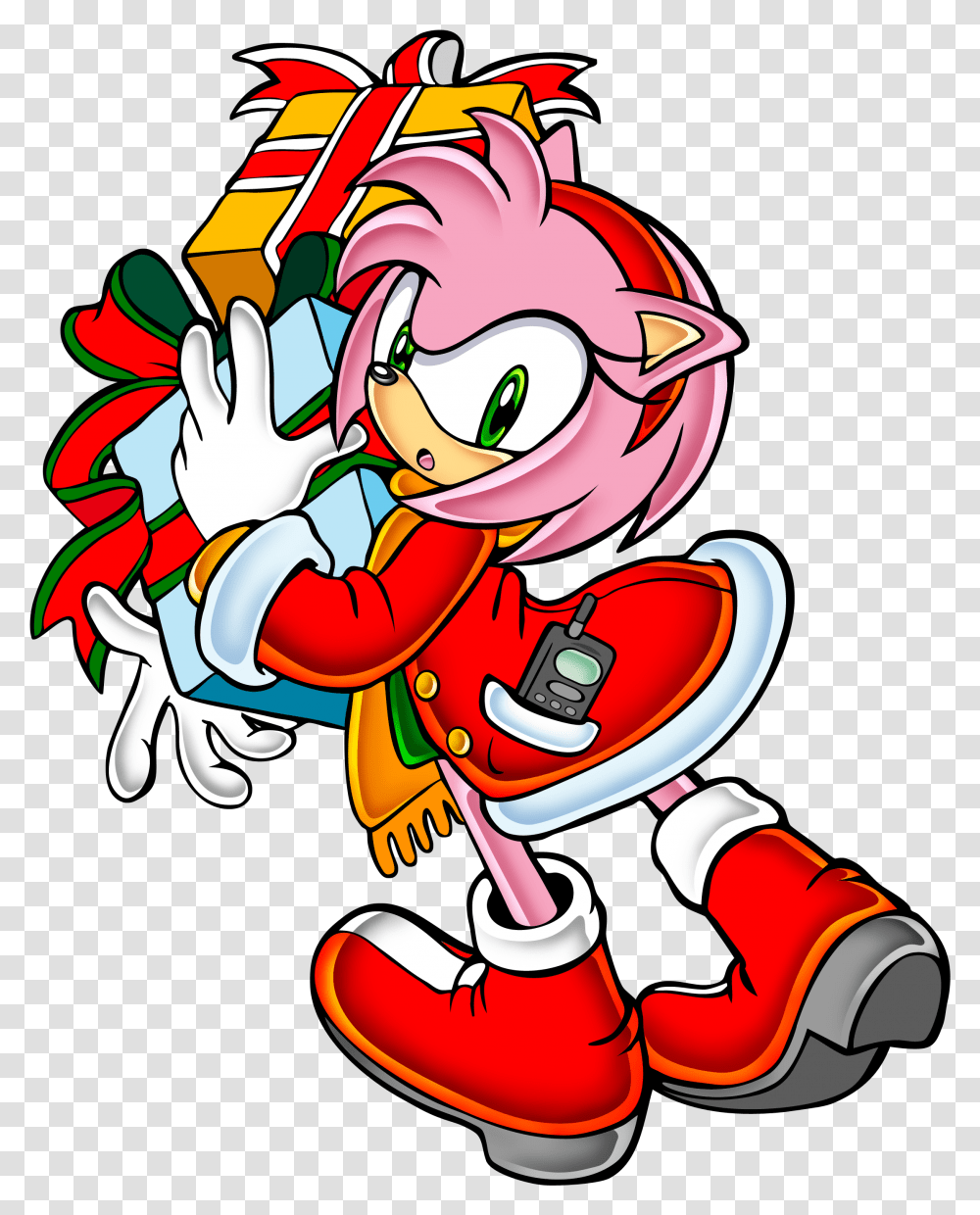 Amy Rose Christmas Hd Download Sonic Amy Rose Christmas, Graphics, Art, Astronaut, Super Mario Transparent Png