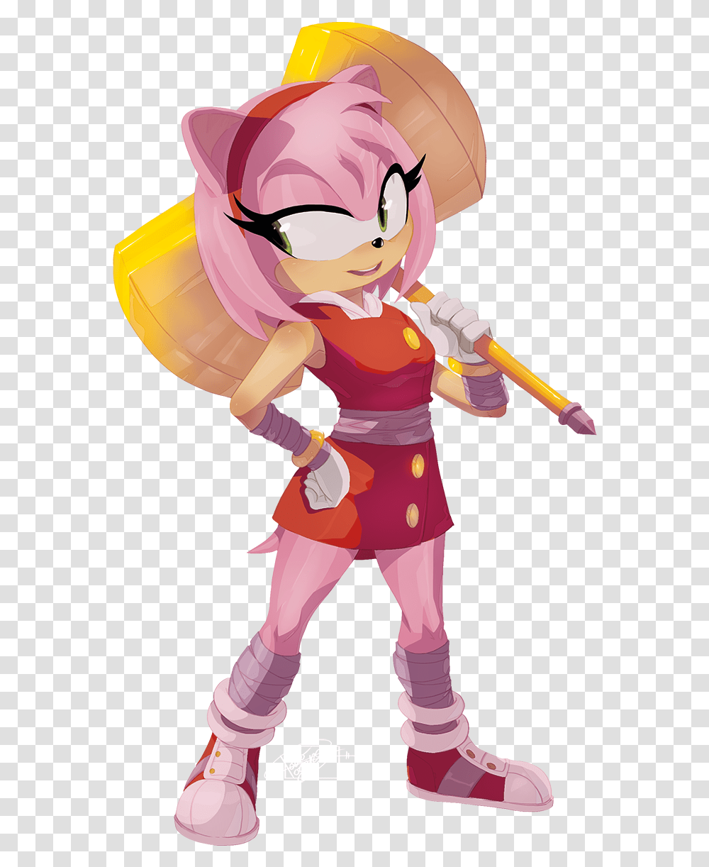 Amy Rose From The Sonic Hedgehog Series Fan Art Amy Rose Sonic Boom, Person, Costume, Clothing, Helmet Transparent Png