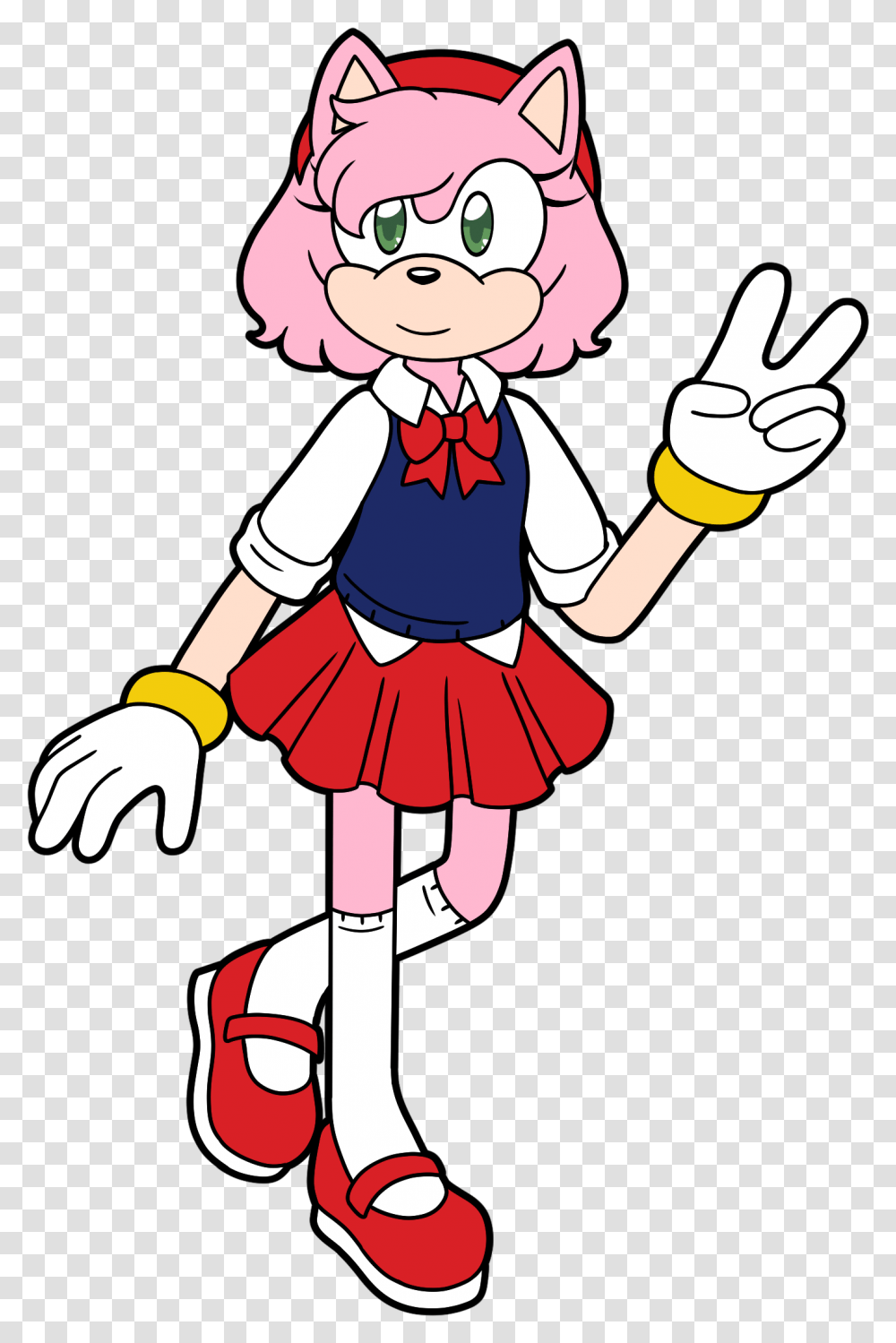 Amy Rose Redesign Cartoon, Performer, Clown, Costume, Mime Transparent Png