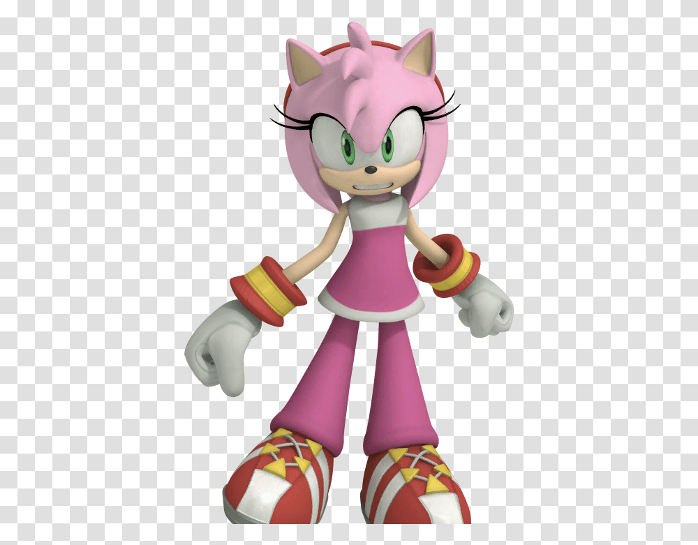 Amy Rose Sonic Free Riders Amy Rose Winter Olympics, Figurine, Doll, Toy, Person Transparent Png