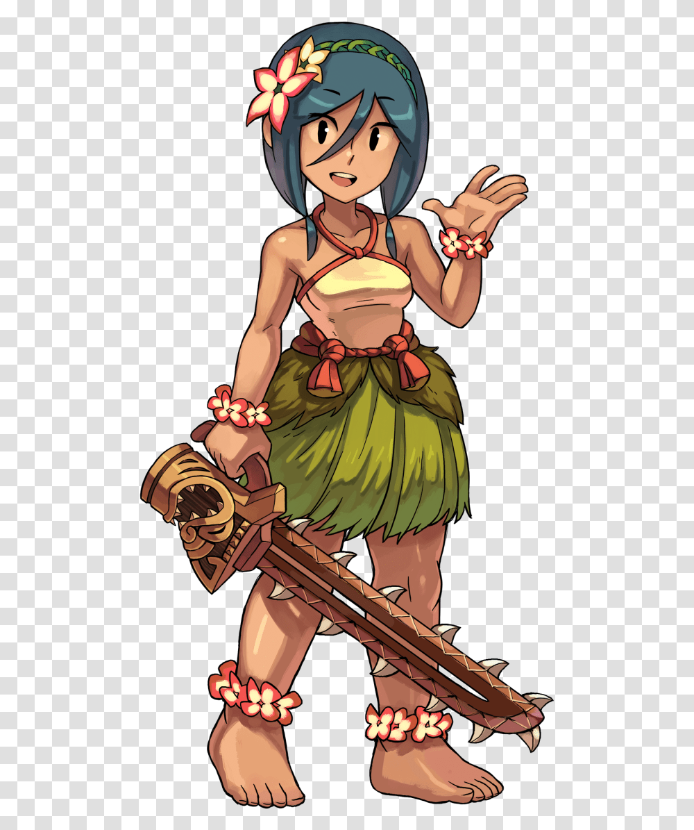 An Action Rpg By The Creators Of Skullgirls Ongoing Leilani Indivisible, Hula, Toy, Person, Human Transparent Png