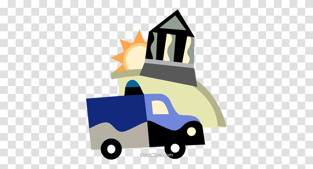 An Ambulance Driving Past A Bank Royalty Free Vector Clip Art, Tower, Architecture, Building, Bell Tower Transparent Png