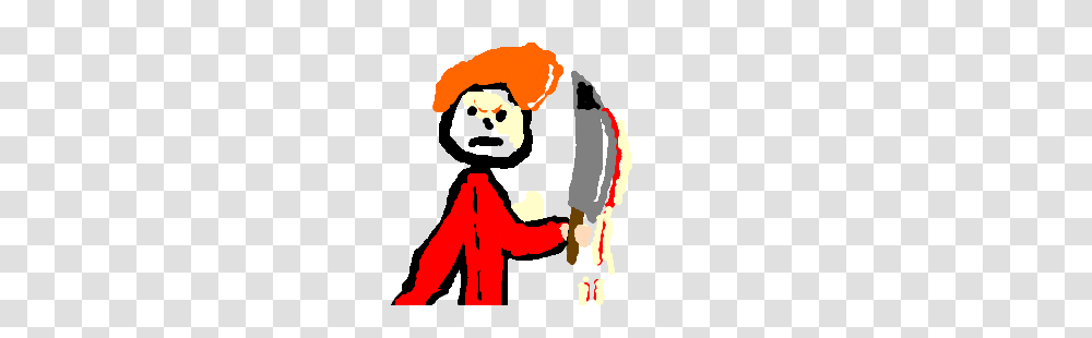An Angry Ginger Holding A Bloody Knife Drawing, Person, Outdoors, Female Transparent Png