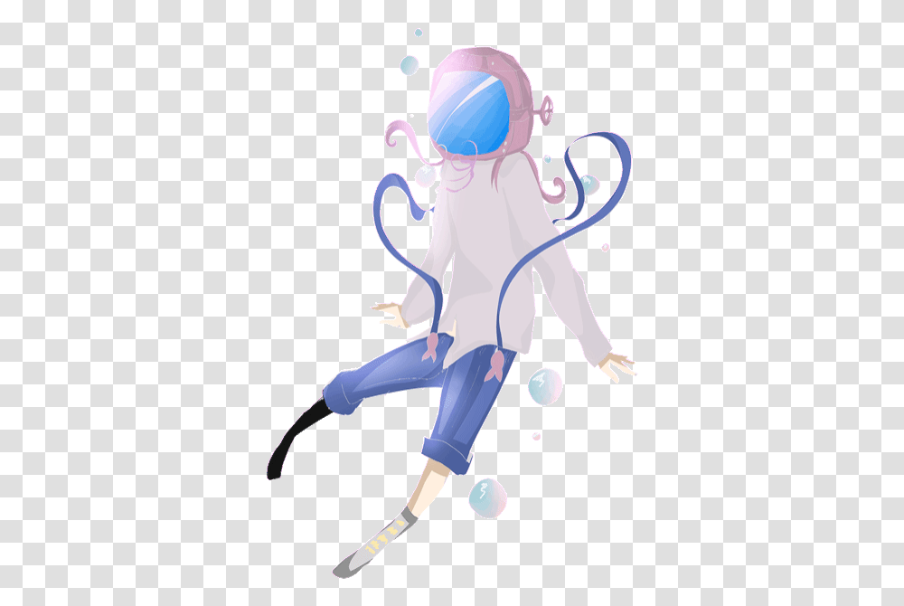 An Astronaut In Water Sticker Gif Gfycat Astronaut Gif Pixel, Person, Human, People, Leisure Activities Transparent Png