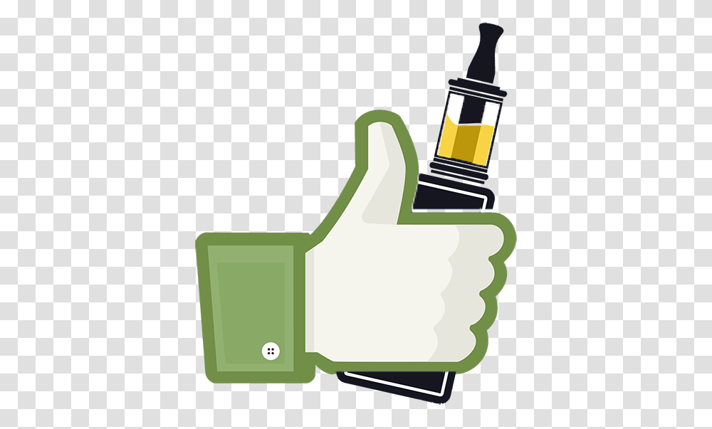 An Electronic Smoking Pipe Can Be Activated Either Facebook Double Thumbs Up, Hand Transparent Png