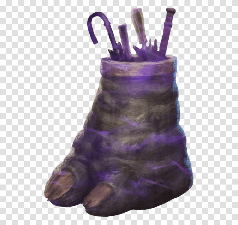 An Elephant Esque Foot With Umbrellas Coming Out Of Stuffed Toy, Incense, Crystal, Pillow, Cushion Transparent Png