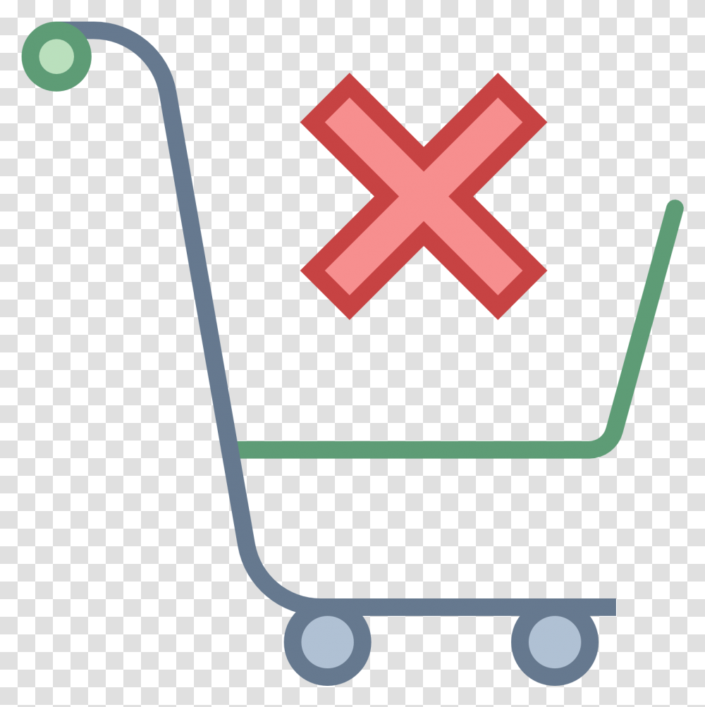An Empty Shopping Cart Viewed From The Side Clear Filter Icon, Cross, Logo, Trademark Transparent Png