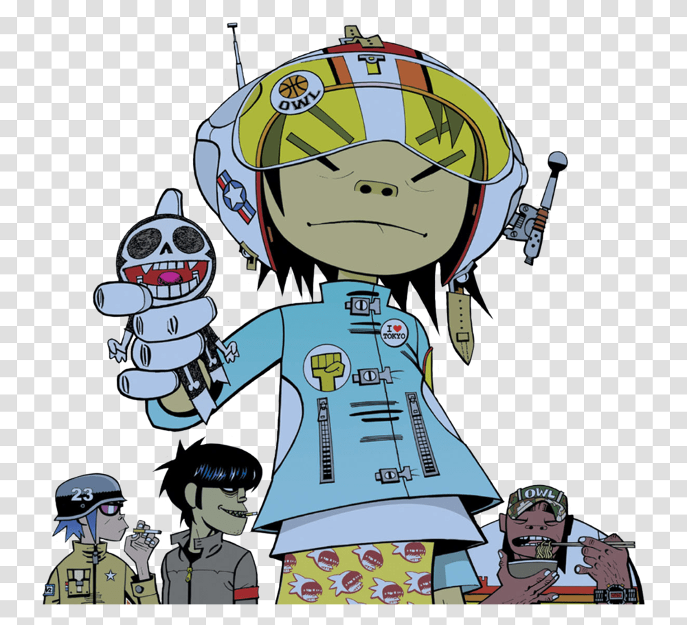 An Entry From Mfee Gorillaz G Sides Cover, Person, Human, Helmet Transparent Png