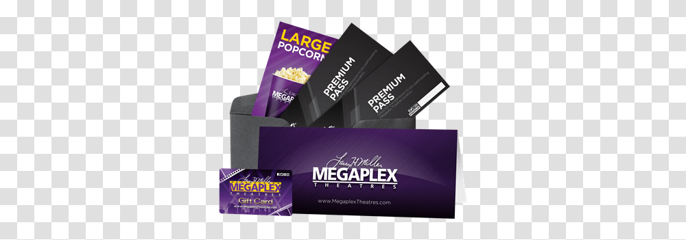 An Evening With Megaplex Gift Package Horizontal, Text, Paper, Business Card, Advertisement Transparent Png