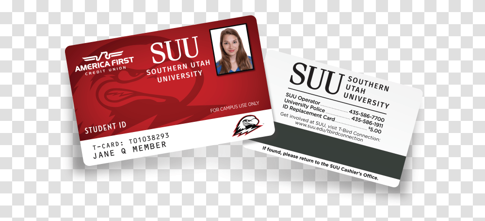 An Example Of A Standard Suu T Card University Student Id Card, Person, Human, Paper Transparent Png