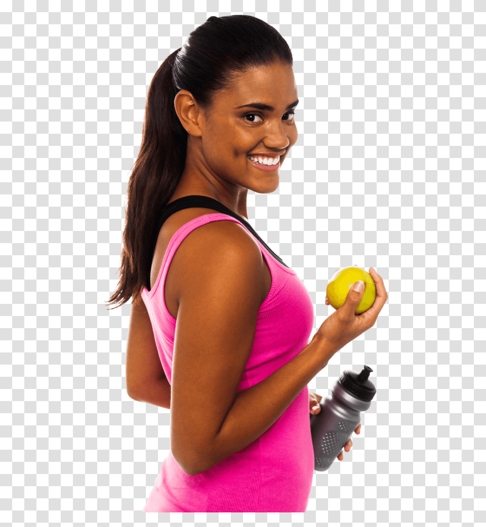 An Exercising Girl Girl Exercise, Person, Plant, Fruit Transparent Png