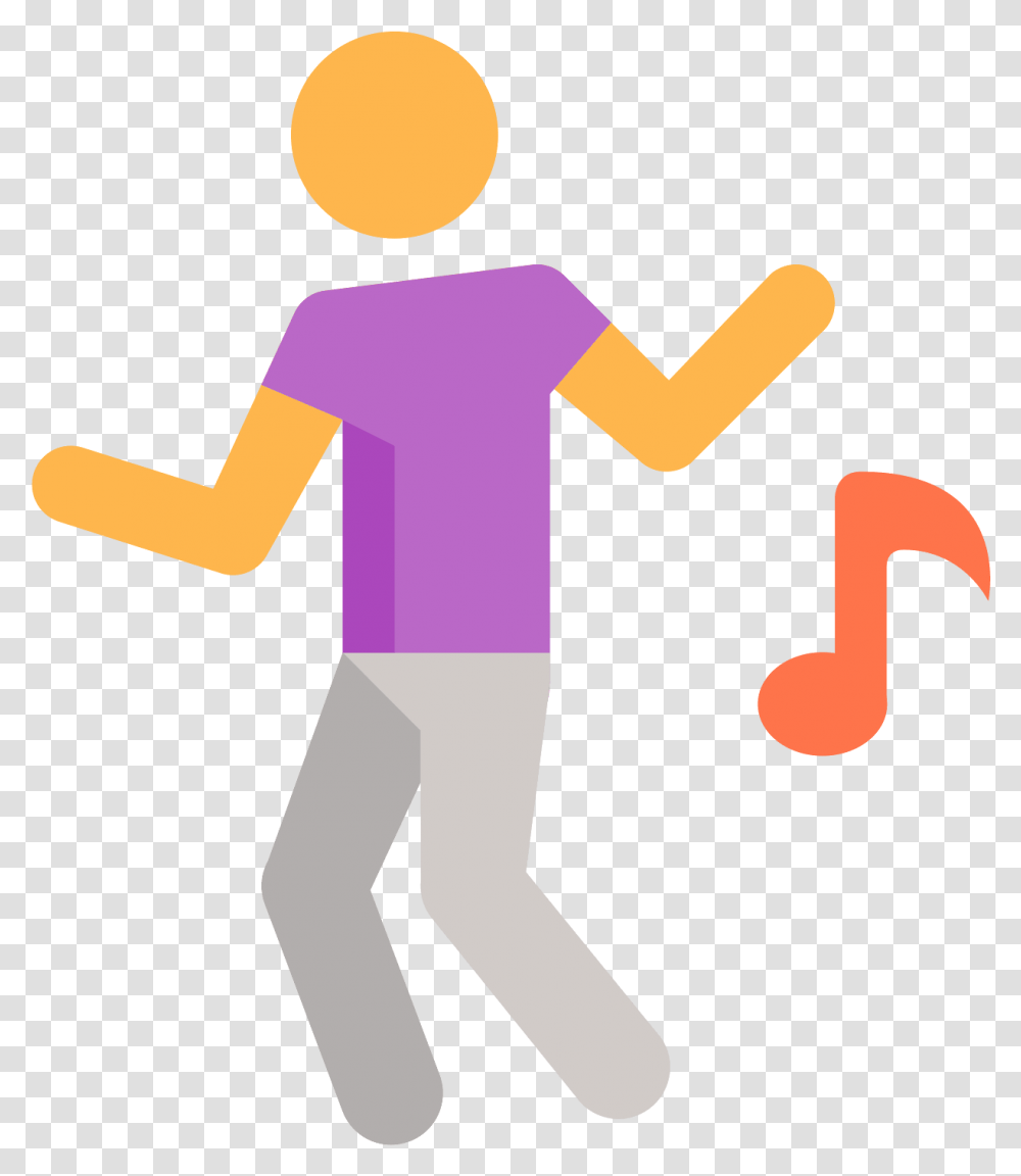 An Icon Of Dancing Consists Of A Man Or Woman Standing Color Dance Icon, Cross, Crowd Transparent Png