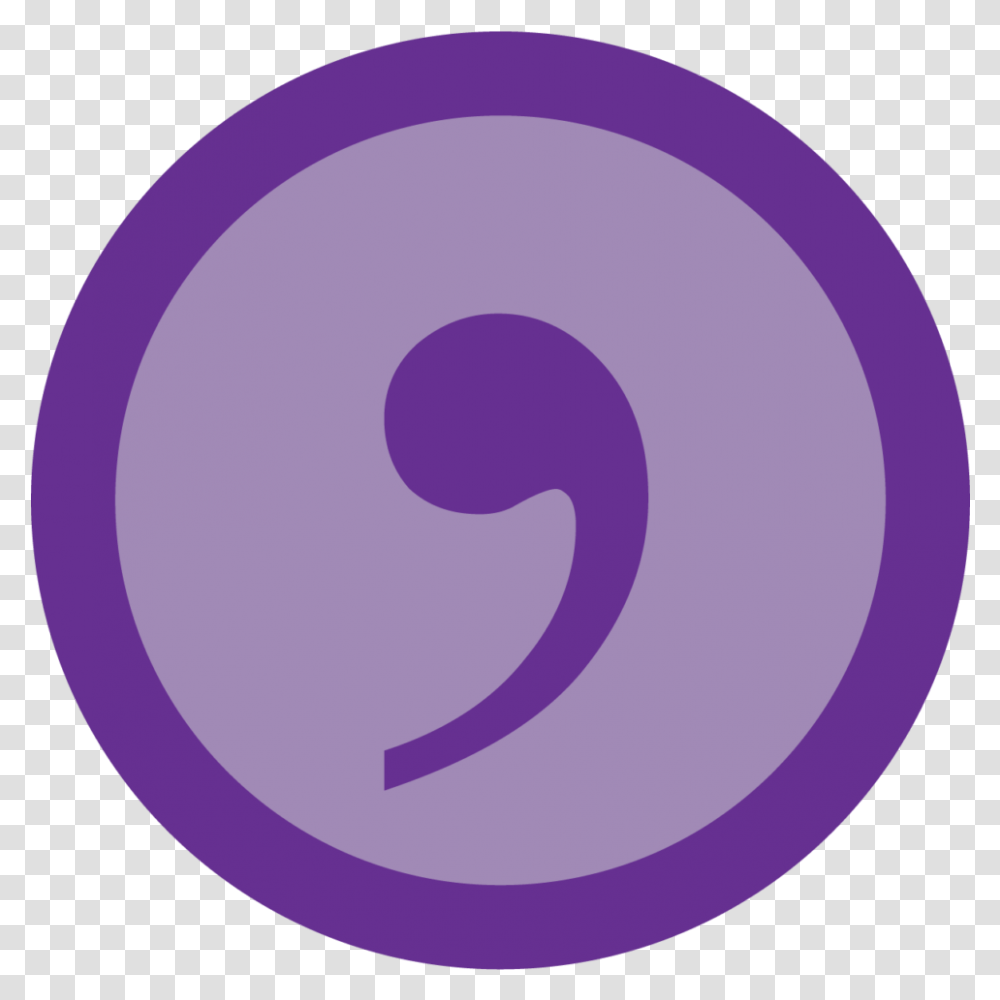 An Icon Showing A Comma Comma Clipart, Number, Purple Transparent Png