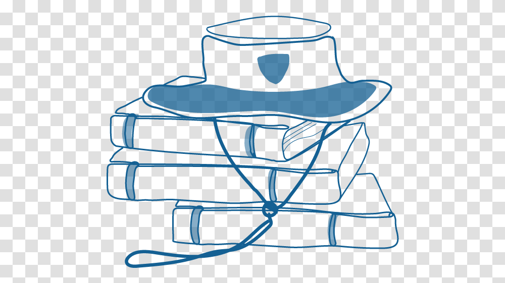 An Illustration Of A School Hat On Top Of A Pile Of, Apparel, Cowboy Hat, Sun Hat Transparent Png