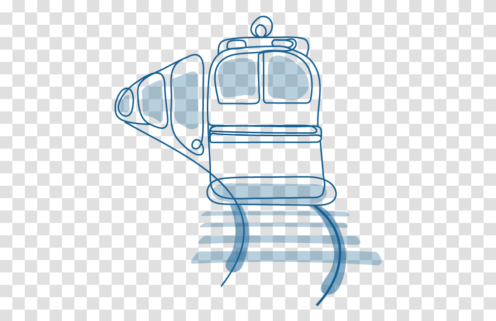 An Illustration Of A Train Moving Down The Tracks Office Chair, Furniture, Vehicle, Transportation, Helicopter Transparent Png