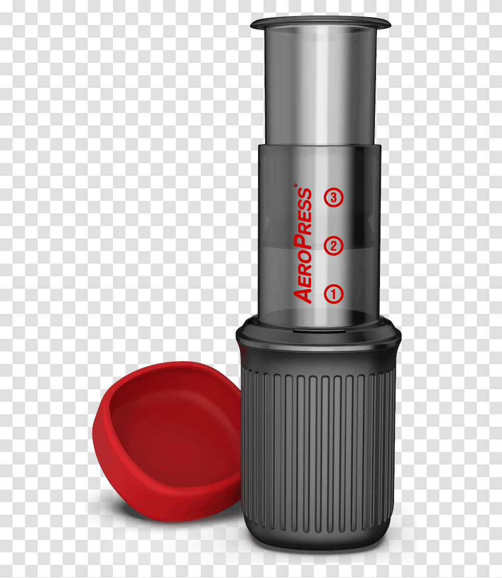 An Image Depicting The Aeropress Go Travel Coffee Press Aeropress With Cup, Shaker, Bottle, Cosmetics, Mixer Transparent Png