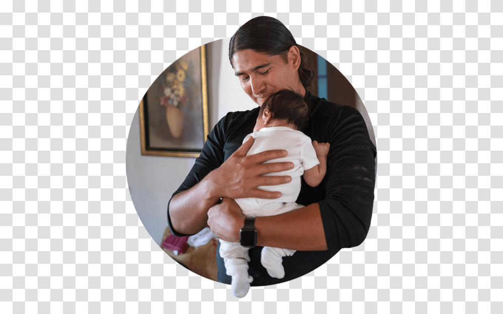 An Image Of A Man Holding His Newborn Son On His Chest Girl, Baby, Person, Human, Portrait Transparent Png