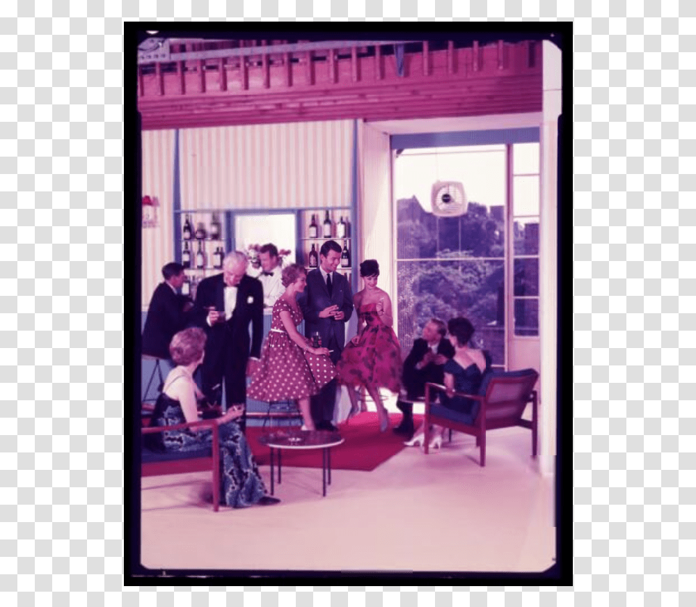 An Old Photograph In Red Tones Of A Group Of Four Men 1960s Cocktail Party, Person, People, Leisure Activities Transparent Png