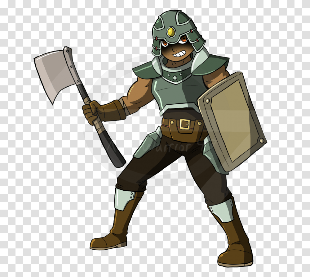 An Unnamed Warrior Approachesfantasy Warrior From Cartoon, Helmet, Apparel, Armor Transparent Png