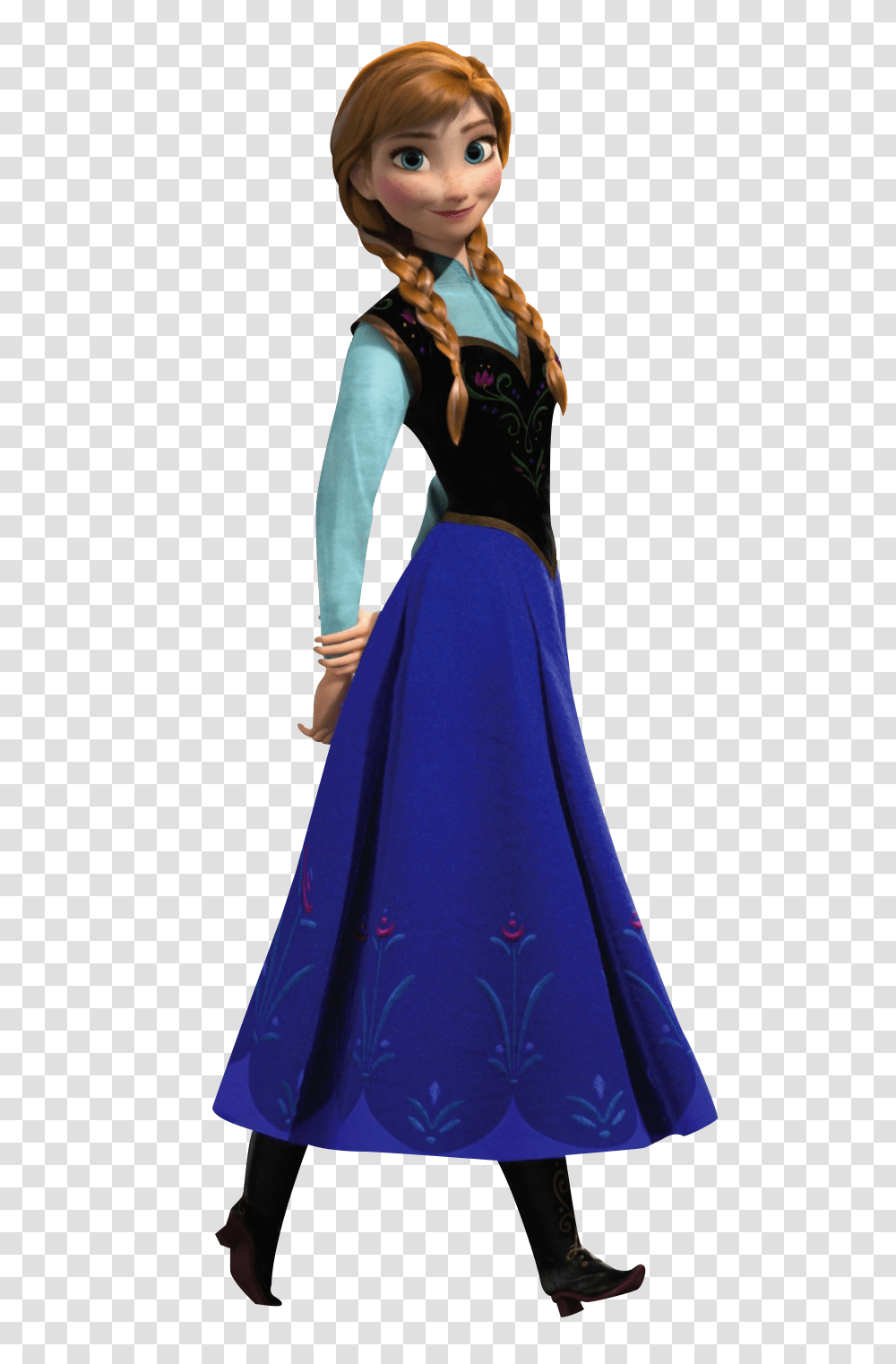 Ana Da Frozen Image, Dress, Sleeve, Long Sleeve Transparent Png
