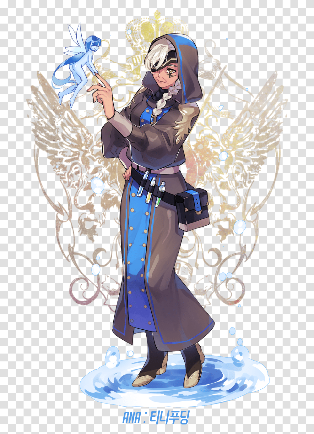 Ana Overwatch Dibujo Download Fantasy Ana Overwatch, Person, Costume Transparent Png