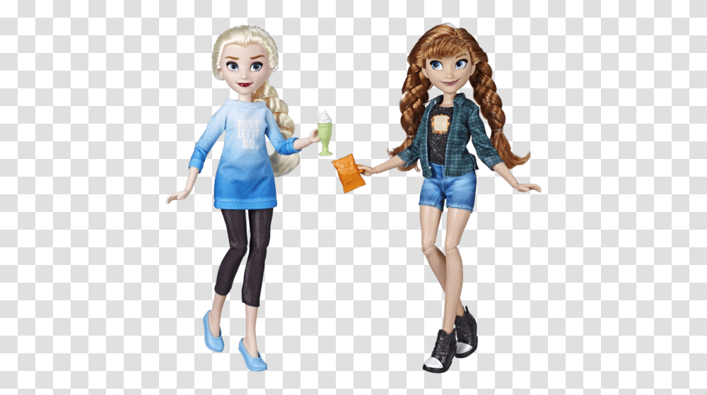 Ana Und Elsa Elsa Anna Ralph Hasbro, Doll, Toy, Person, Figurine Transparent Png