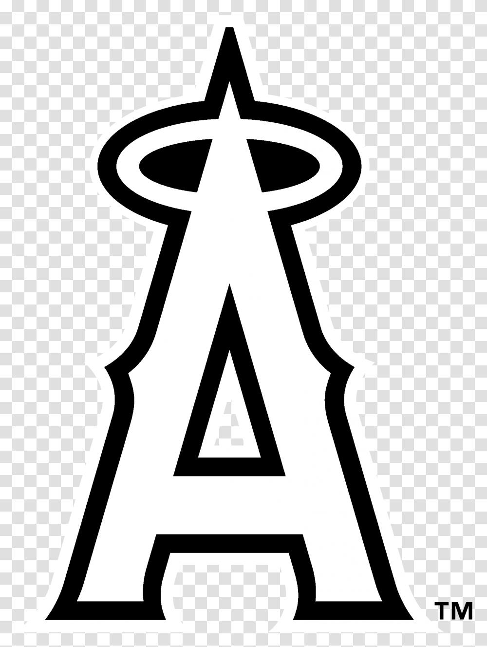 Anaheim Angels Logo Black And White Angels Logo Black And White, Stencil, Emblem, Dynamite Transparent Png