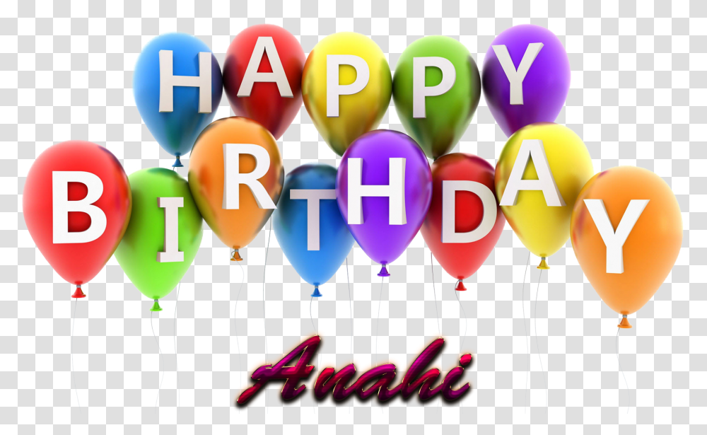 Anahi Happy Birthday Balloons Name Happy Birthday Cake Amrit Name, Crowd Transparent Png