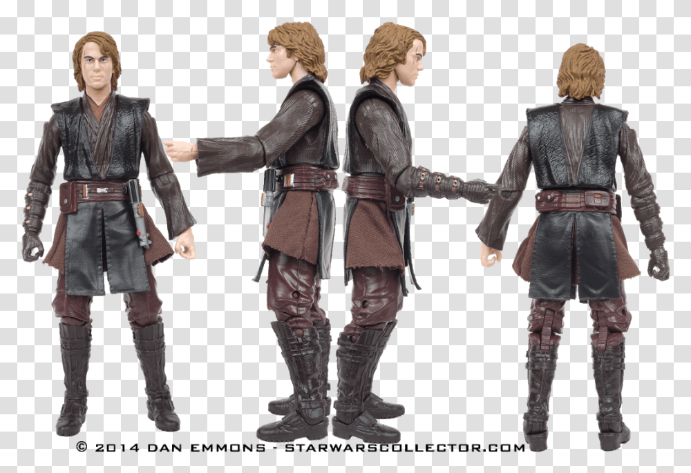 Anakin Skywalker Preview Images Star Wars Black Series Action Figure, Person, Clothing, Long Sleeve, Overcoat Transparent Png