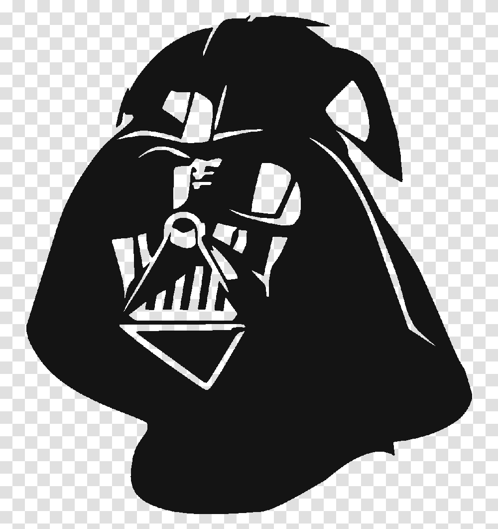 Anakin Skywalker Stormtrooper Boba Fett Wall Decal Darth Vader Mask Silhouette, Person, Human, Stencil, Face Transparent Png