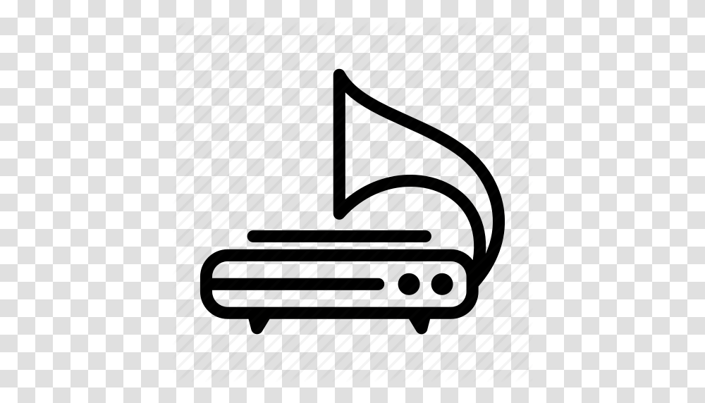 Analog Analog Turntable Line Outline Turntable Icon Icon, Furniture, Triangle, Chair, Piano Transparent Png