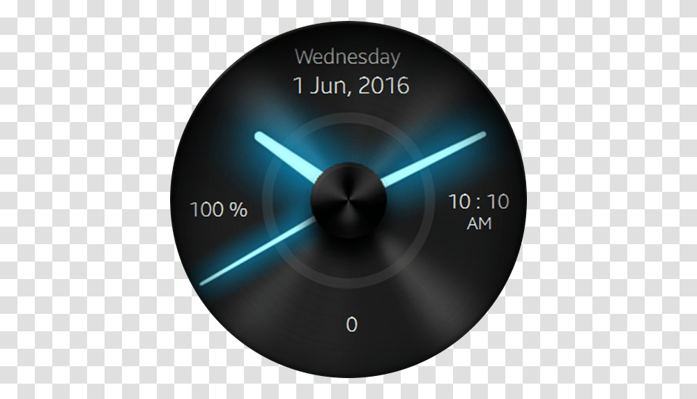 Analog Blue Glow, Disk, Gauge, Tachometer Transparent Png