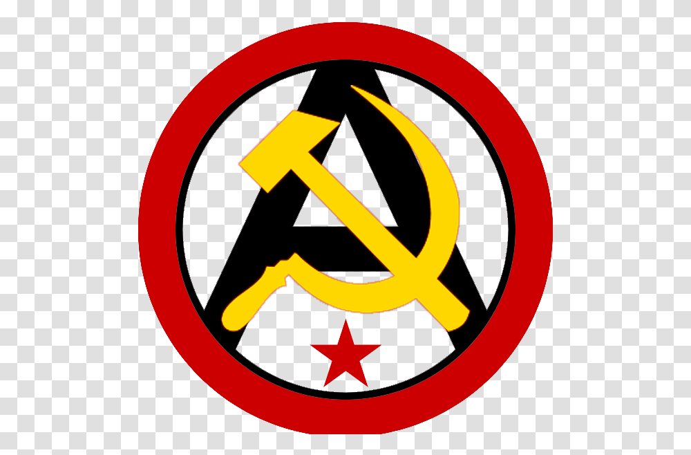 Anarchist Communist Logo Anarcho Communism Symbol, Star Symbol, Trademark, Recycling Symbol, Emblem Transparent Png