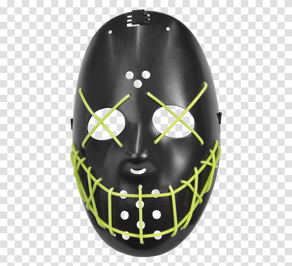 Anarchy Green Glow Purge Facepiece Anarchy Mask, Helmet, Clothing, Apparel, Sport Transparent Png